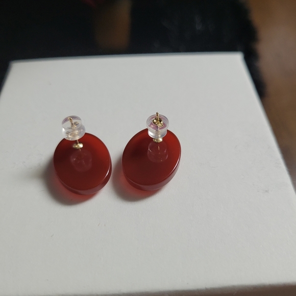 AuthenticRedAgateCameoEarrings - Picture 7 of 14